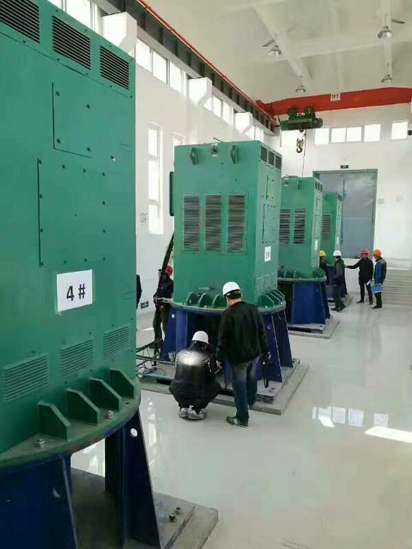 YKK4502-4某污水处理厂使用我厂的立式高压电机安装现场