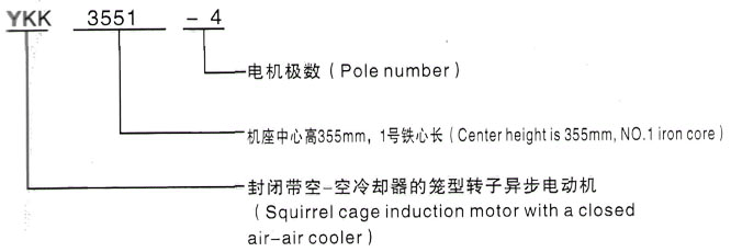 YKK系列(H355-1000)高压YKK4502-4三相异步电机西安泰富西玛电机型号说明